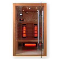 Infrared Sauna Cabin Built for Home Wellness, Canadian Hemlock Wood, Multi-Zone Heating, Digital Controls
