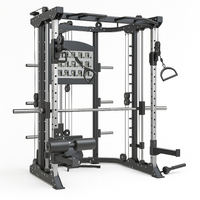 Functional Smith Trainer Built for Full-Body Workouts, 11-Gauge Steel Frame, Dual 90kg Stacks, Pull-Up Station