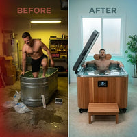 TimberChill Glacier Pro Cedar Cold Plunge — Before & After